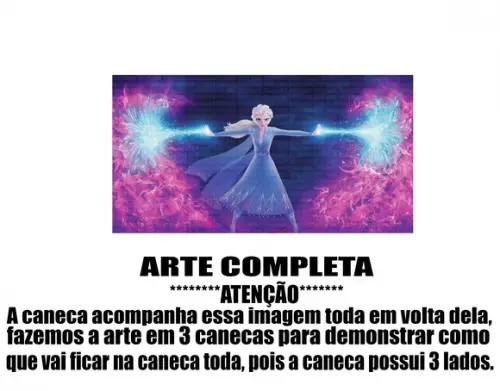 Caneca Polímero Frozen 2 Personalizada