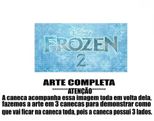 Caneca Polímero Frozen 2 Personalizada