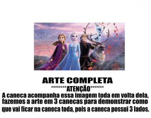 Caneca Polímero Frozen 2 Personalizada