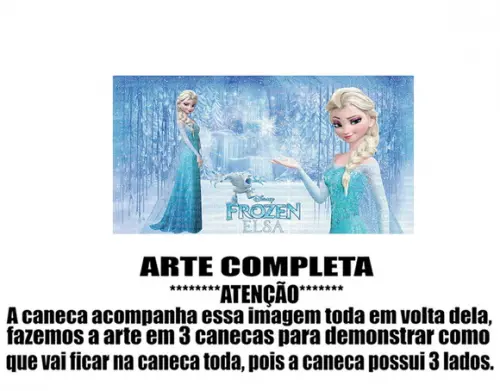 Caneca Polímero Frozen Personalizada