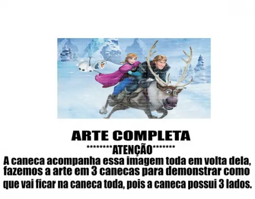 Caneca Polímero Frozen Personalizada