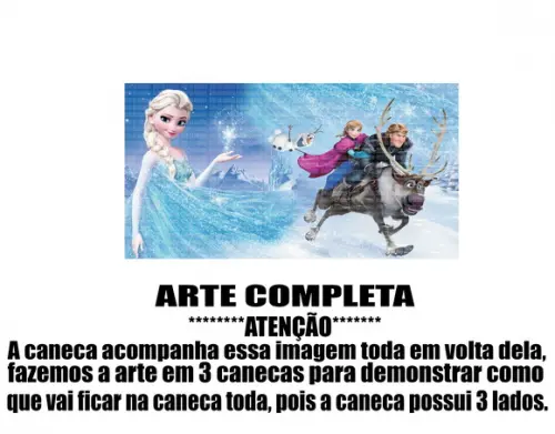 Caneca Polímero Frozen Personalizada