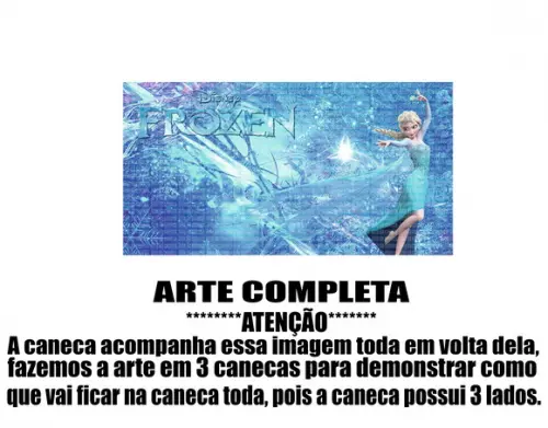 Caneca Polímero Frozen Personalizada