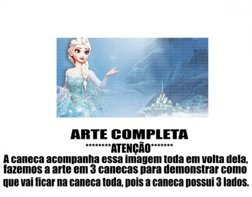 Caneca Polímero Frozen Personalizada