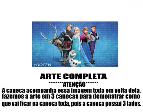 Caneca Polímero Frozen Personalizada