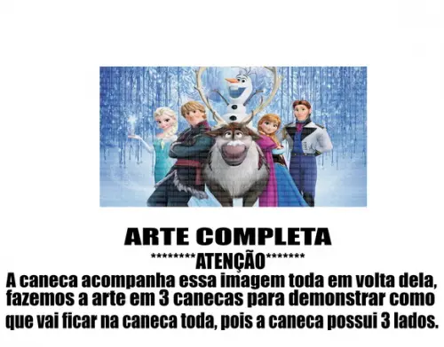 Caneca Polímero Frozen Personalizada