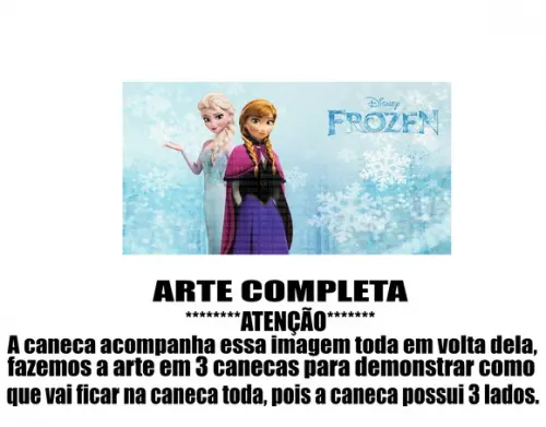 Caneca Polímero Frozen Personalizada