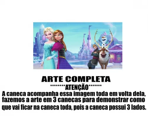 Caneca Polímero Frozen Personalizada