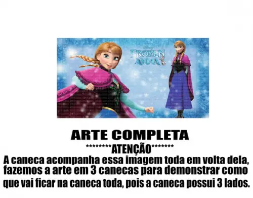 Caneca Polímero Frozen Personalizada