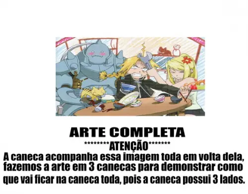 Caneca Polímero Fullmetal Alchemist Personalizada