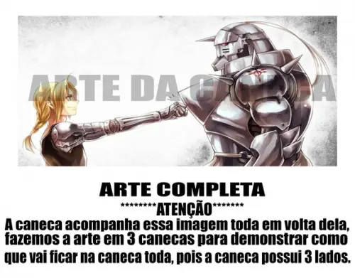 Caneca Polímero Fullmetal Alchemist Personalizada