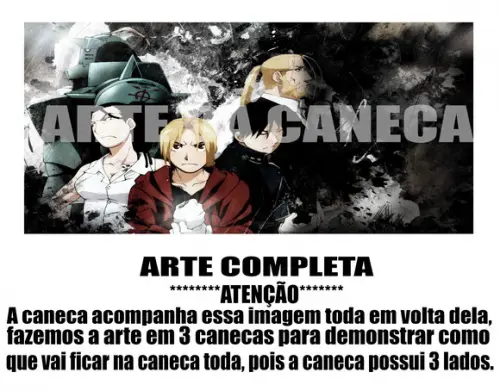 Caneca Polímero Fullmetal Alchemist Personalizada