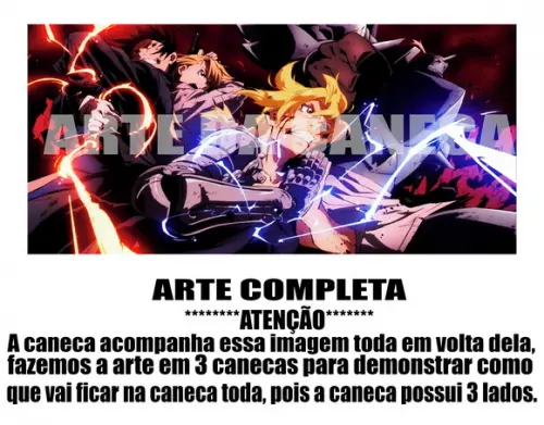 Caneca Polímero Fullmetal Alchemist Personalizada