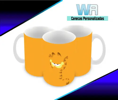 Caneca Polímero Garfield Personalizada