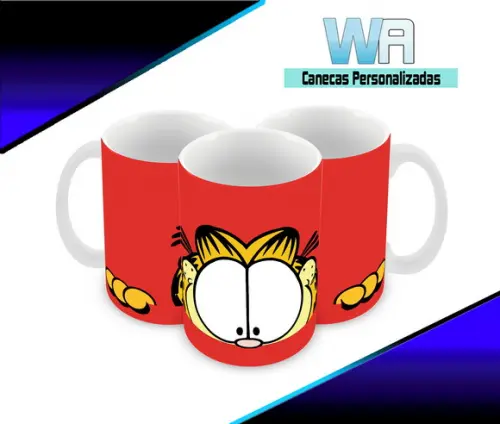 Caneca Polímero Garfield Personalizada