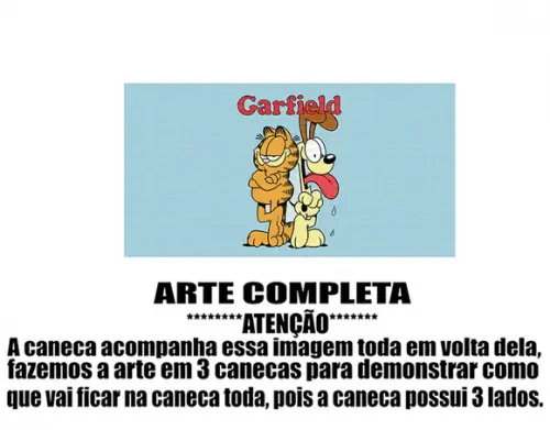 Caneca Polímero Garfield Personalizada