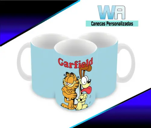 Caneca Polímero Garfield Personalizada