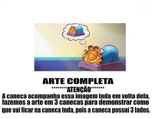 Caneca Polímero Garfield Personalizada