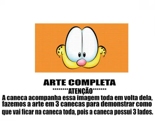 Caneca Polímero Garfield Personalizada