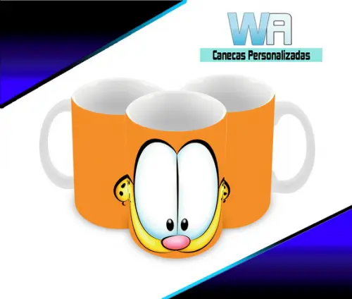 Caneca Polímero Garfield Personalizada