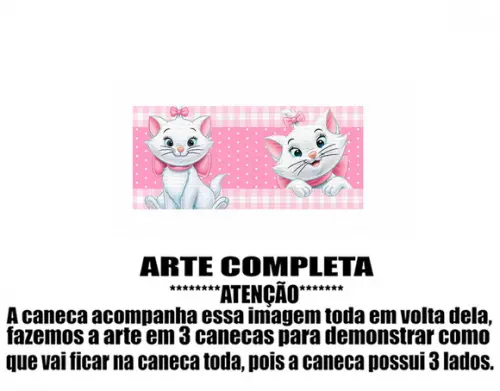 Caneca Polímero Gatinha Marie Personalizada