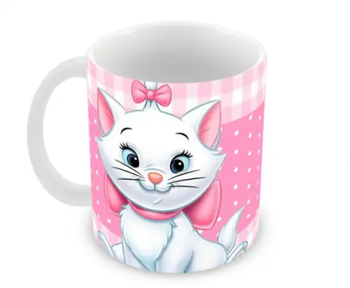 Caneca Polímero Gatinha Marie Personalizada