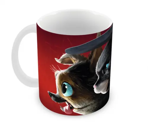 Caneca Polímero Gato de Botas 2 Personalizada