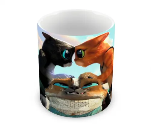 Caneca Polímero Gato de Botas 2 Personalizada