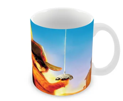Caneca Polímero Gato de Botas 2 Personalizada