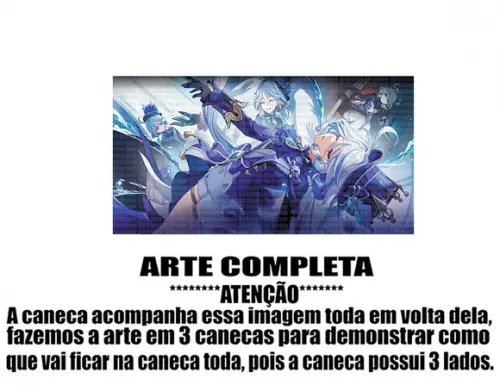 Caneca Polímero Genshin Impact Furina Personalizada