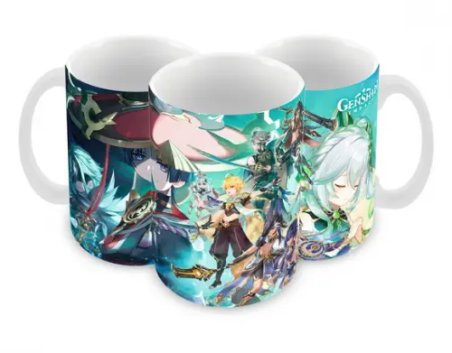 Caneca Polímero Genshin Impact Personalizada
