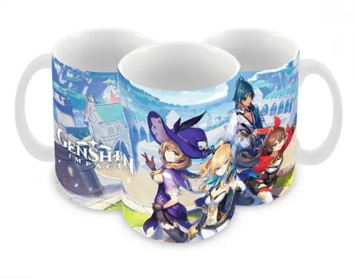 Caneca Polímero Genshin Impact Personalizada