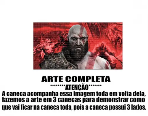 Caneca Polímero God Of War Personalizada