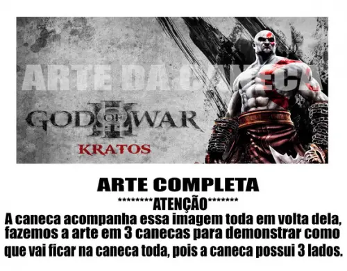 Caneca Polímero God Of War Personalizada