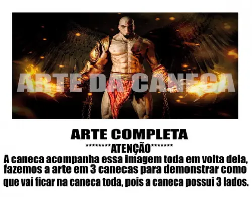Caneca Polímero God Of War Personalizada