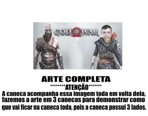Caneca Polímero God Of War Personalizada