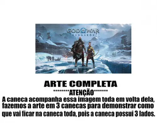 Caneca Polímero God Of War Ragnarok Personalizada