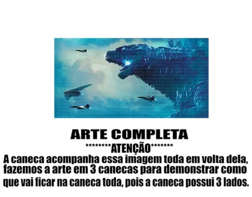 Caneca Polímero Godzilla Personalizada