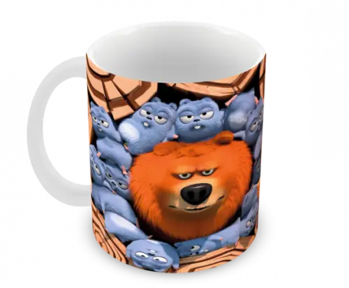 Caneca Polímero Grizzy e os Lemmings Personalizada