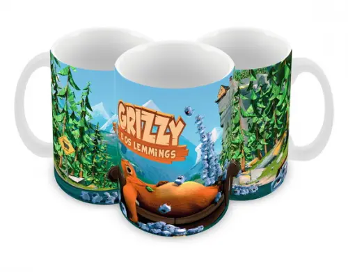 Caneca Polímero Grizzy e os Lemmings Personalizada