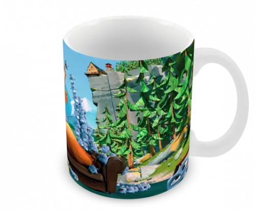 Caneca Polímero Grizzy e os Lemmings Personalizada