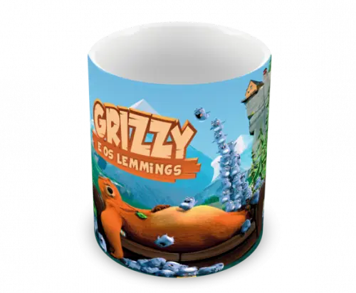 Caneca Polímero Grizzy e os Lemmings Personalizada