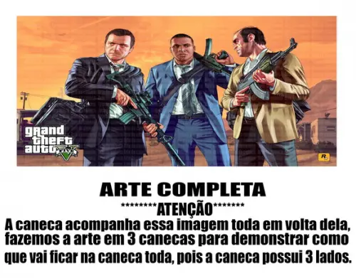 Caneca Polímero Gta V Personalizada