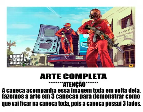 Caneca Polímero Gta V Personalizada