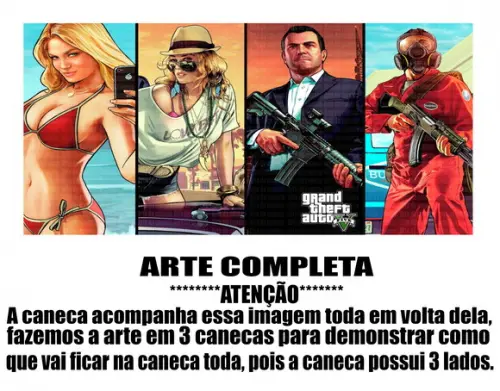 Caneca Polímero Gta V Personalizada