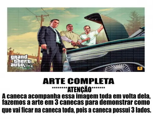 Caneca Polímero Gta V Personalizada