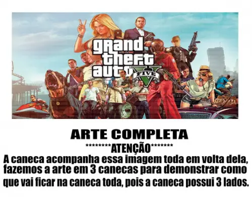 Caneca Polímero Gta V Personalizada