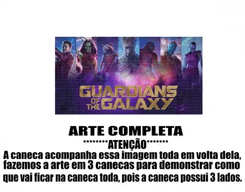 Caneca Polímero Guardiões da Galáxia Personalizada