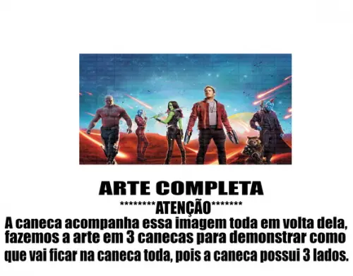Caneca Polímero Guardiões da Galáxia Personalizada