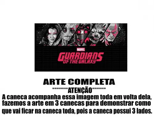 Caneca Polímero Guardiões da Galáxia Personalizada